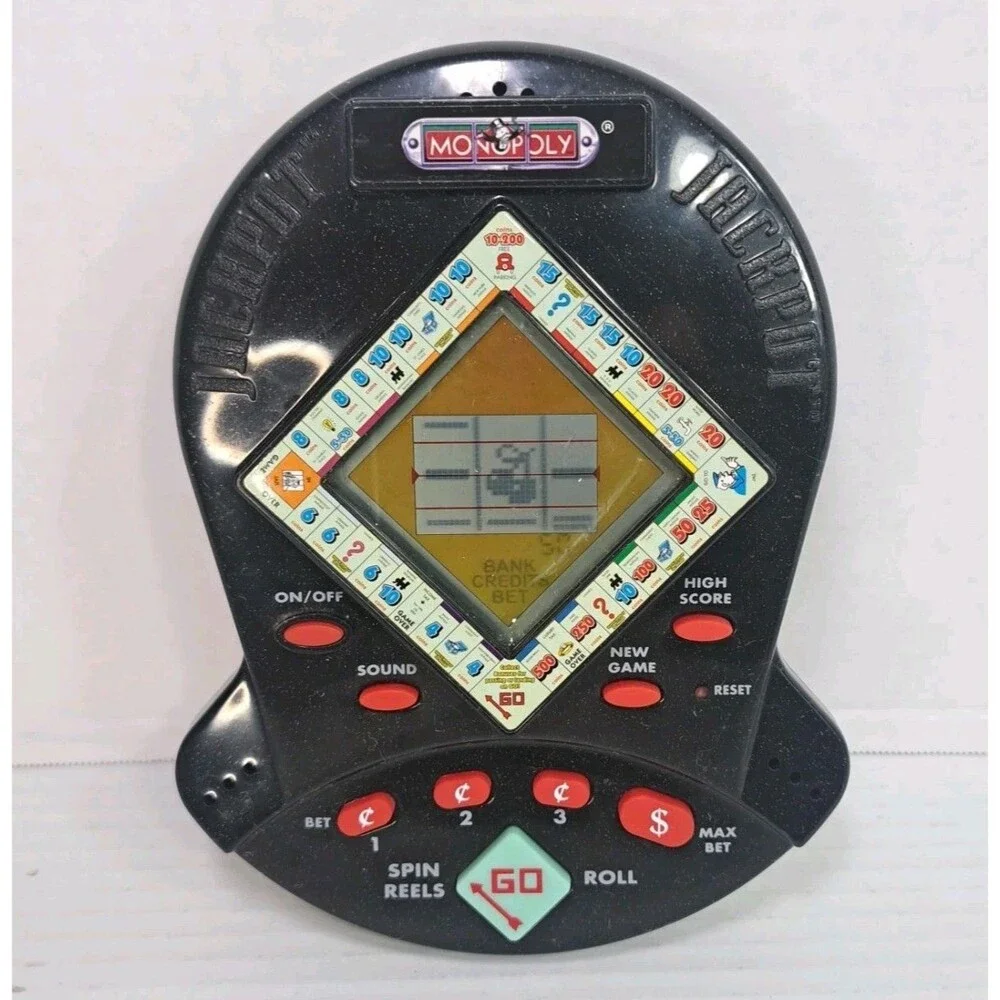 Hasbro Monopoly Jackpot Casino Handheld Electronic Game 1999 Tested Works Vtg